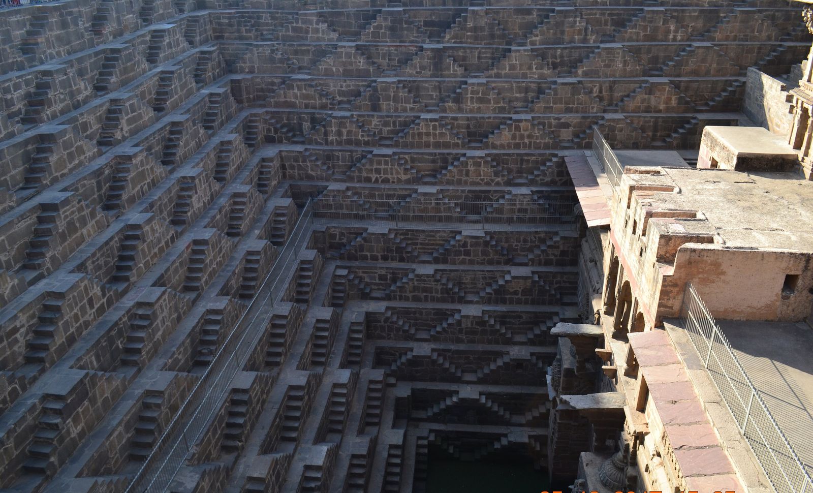 The geometric steps of Chand Baori stepwell in Abhaneri