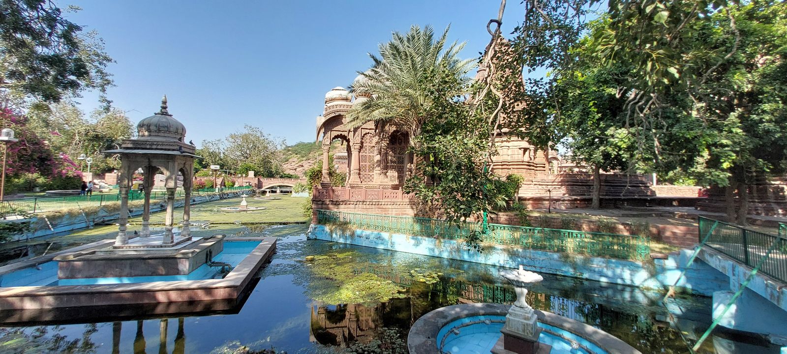 The sandstone cenotaphs at Mandore, near Bal Samand on the edge of Jodhpur