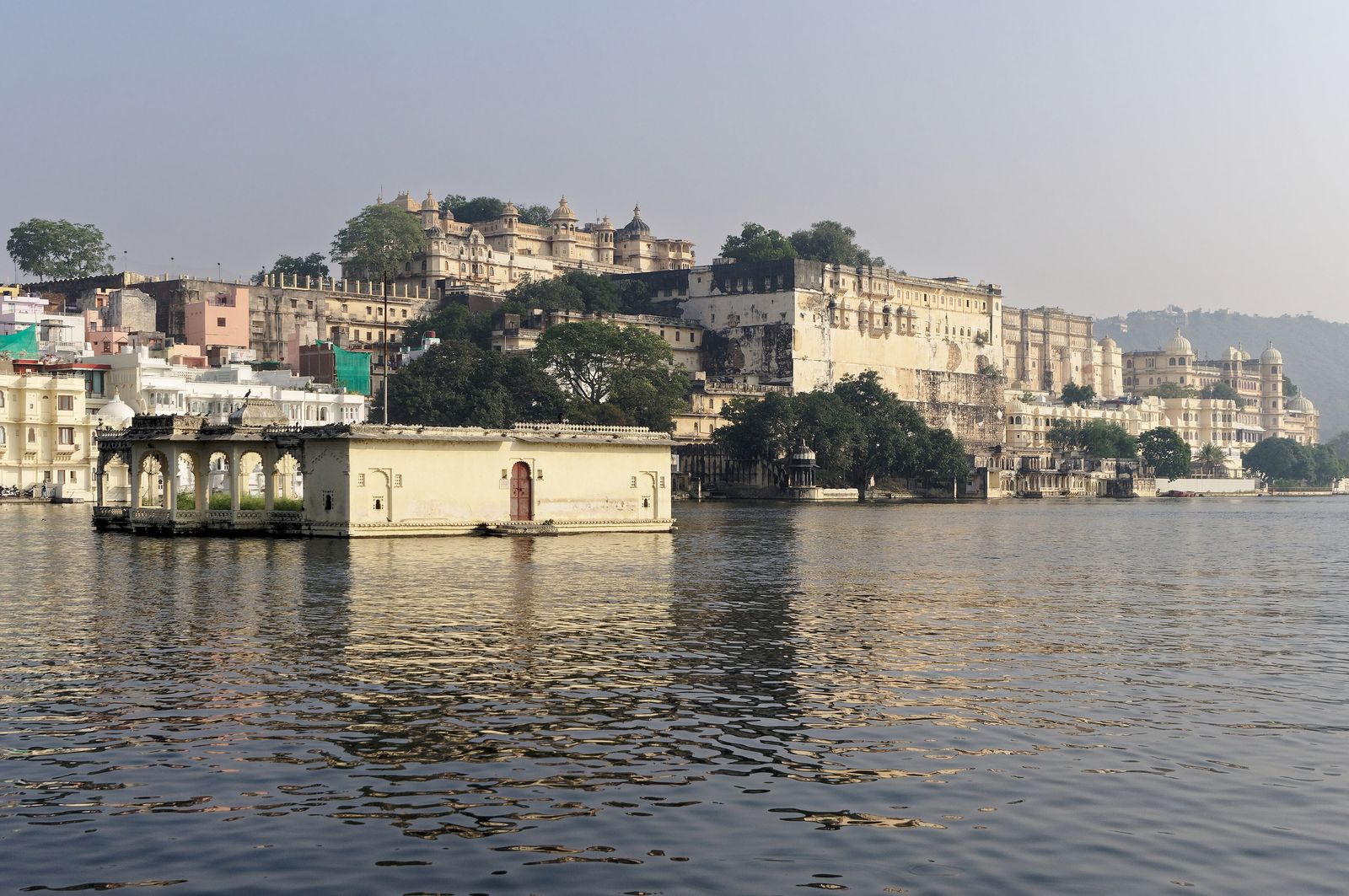 The City Palace of Udaipur reflected in Lake Pichola