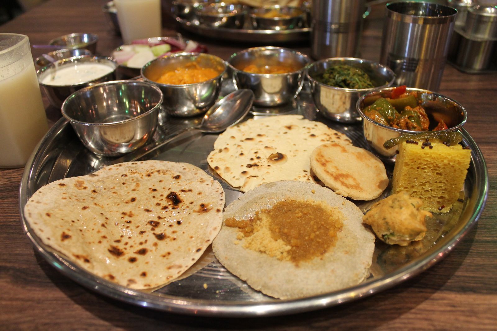 A Rajasthani thali served in Udaipur